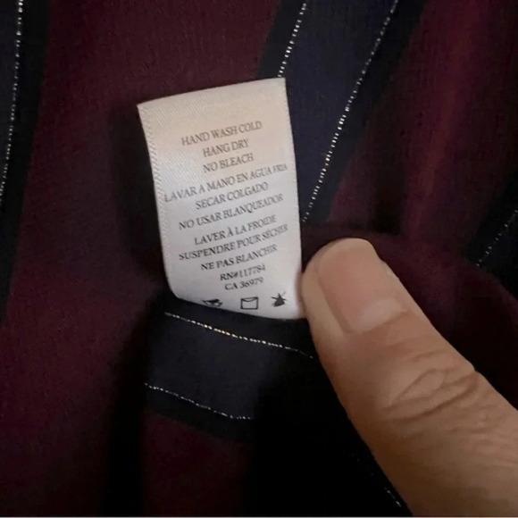 Rails Sloane Janeiro Striped Tie-Front Long Sleeve Top Size Medium - Picture 9 of 9